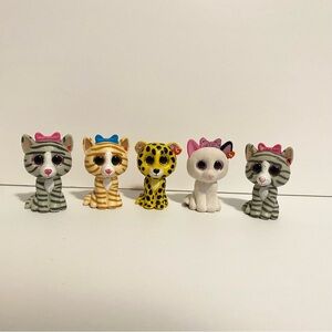 Ty Beanie Boos Mini Boo Cat Figure Lot 2” Mystery Kitty Toy Plastic Small Bundle